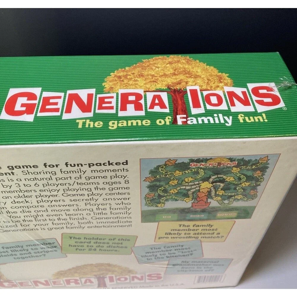 1996 Vintage Generations The Game of Family Fun Board Game New Sealed